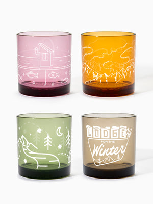 Winter Excursions - RESERVE 12oz Old Fashioned Color Series Tritan™ Copolyester Glass Mixed Set