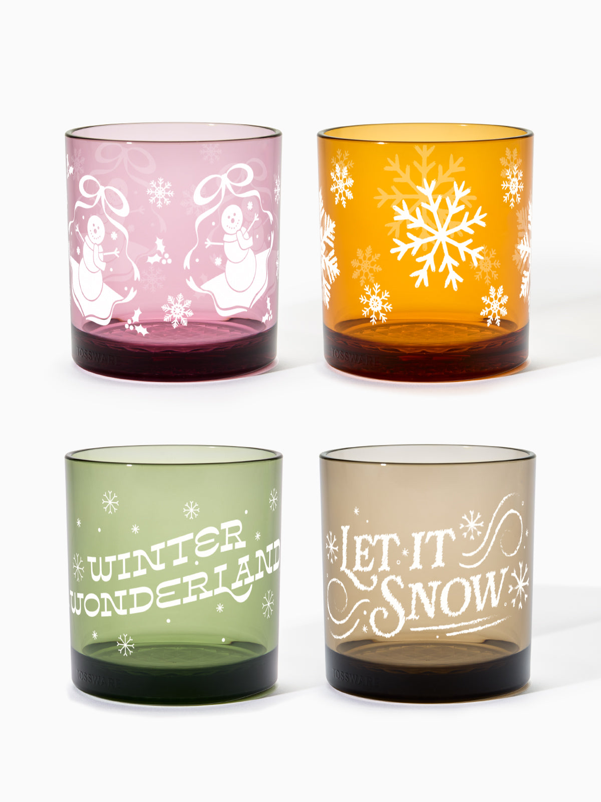 Winter Wonderland - RESERVE 12oz Old Fashioned Color Series Tritan™ Copolyester Glass Mixed Set