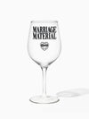 Marriage Material™ - TOSSWARE × BRIDEMERCH - RESERVE 16oz Wine Tritan™ Copolyester Glass - Black