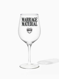 Marriage Material™ - TOSSWARE × BRIDEMERCH - RESERVE 16oz Wine Tritan™ Copolyester Glass - Black