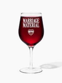 Marriage Material™ - TOSSWARE × BRIDEMERCH - RESERVE 16oz Wine Tritan™ Copolyester Glass - White