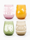 Après Ski Club - RESERVE 16oz Stemless Wine Color Series Tritan™ Copolyester Glass Mixed Set