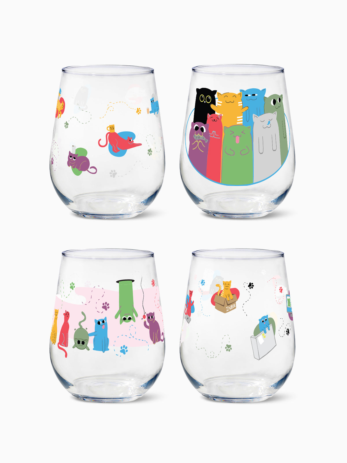 Cool Cats Club - RESERVE 16oz Stemless Wine Tritan™ Copolyester Glass