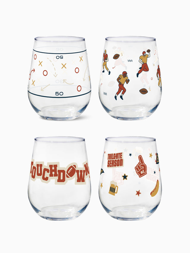 Game Day - RESERVE 16oz Stemless Wine Tritan™ Copolyester Glass