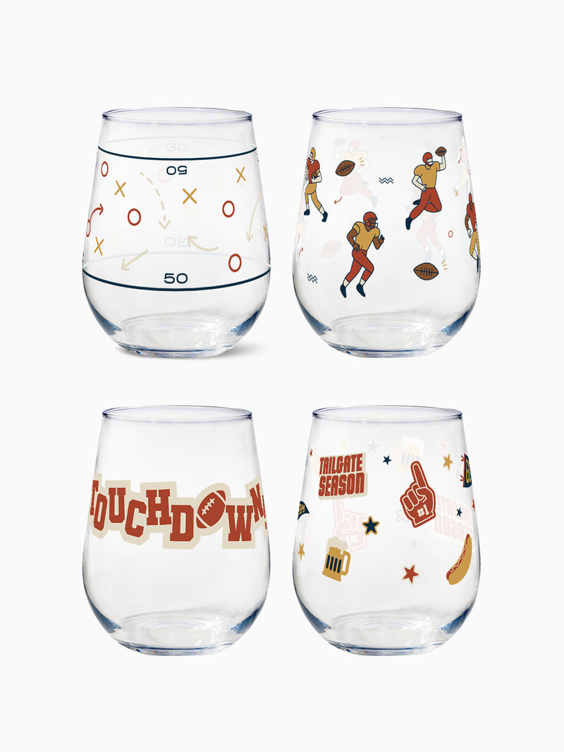 Game Day - RESERVE 16oz Stemless Wine Tritan™ Copolyester Glass