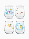 Pool Party - RESERVE 16oz Stemless Wine Tritan™ Copolyester Glass