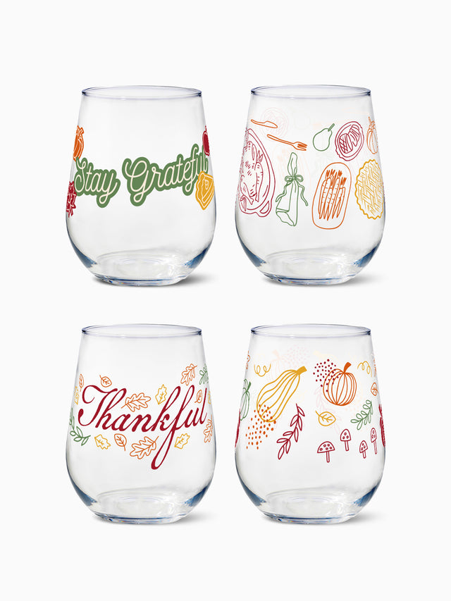 Thankful - RESERVE 16oz Stemless Wine Tritan™ Copolyester Glass