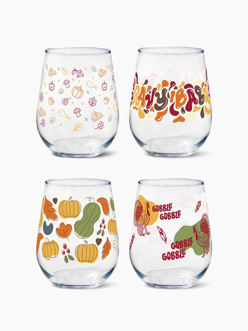 Thanksgiving - RESERVE 16oz Stemless Wine Tritan™ Copolyester Glass