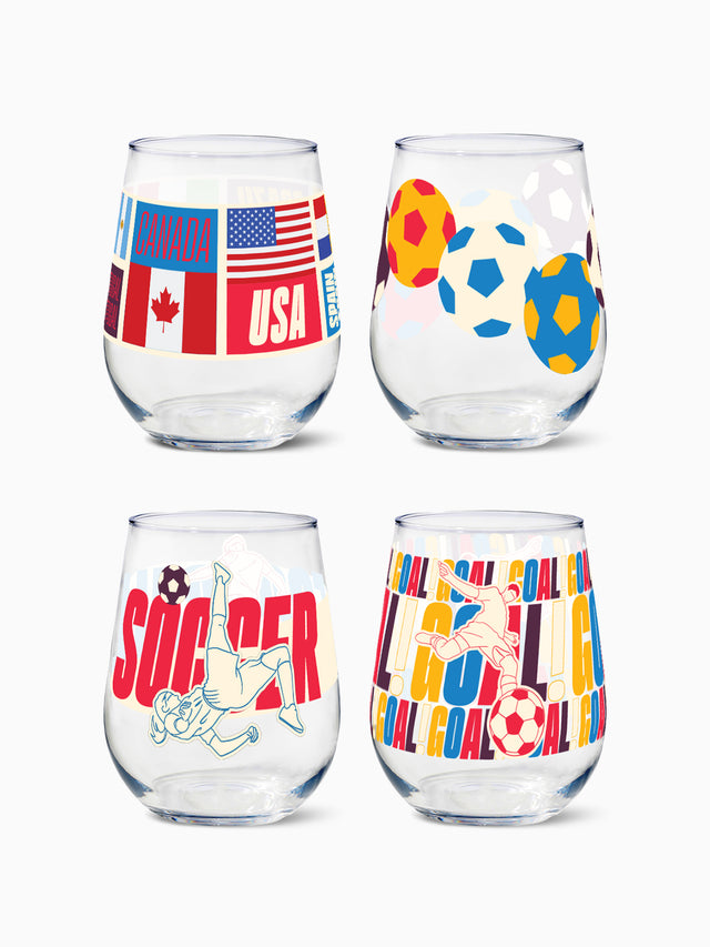 Soccer Championship - RESERVE 16oz Stemless Wine Tritan™ Copolyester Glass