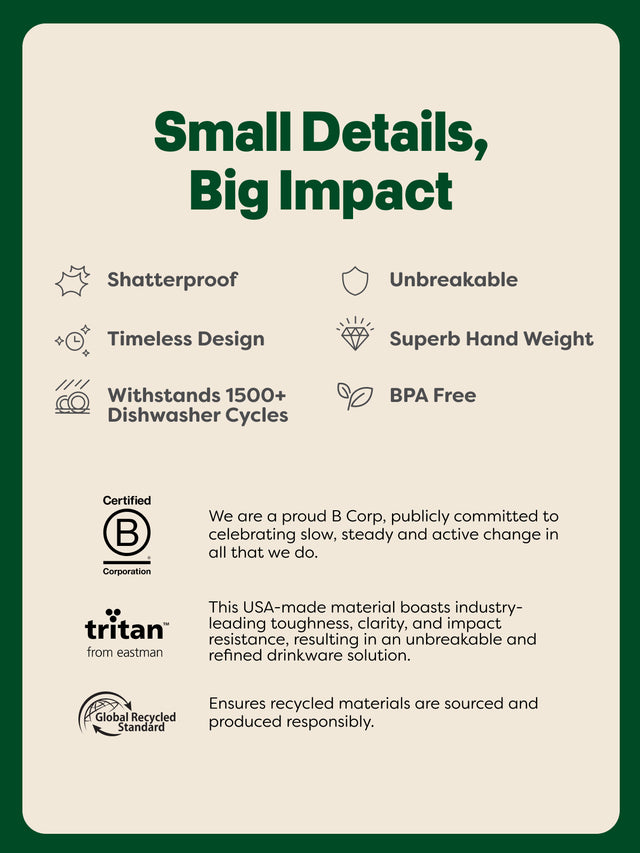 RESERVE 16oz Diamond Base English Pint Tritan™ Copolyester Glass