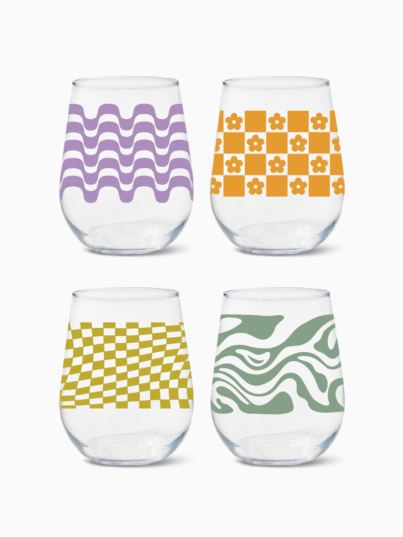 Retro Art - RESERVE 16oz Stemless Wine Tritan™ Copolyester Glass