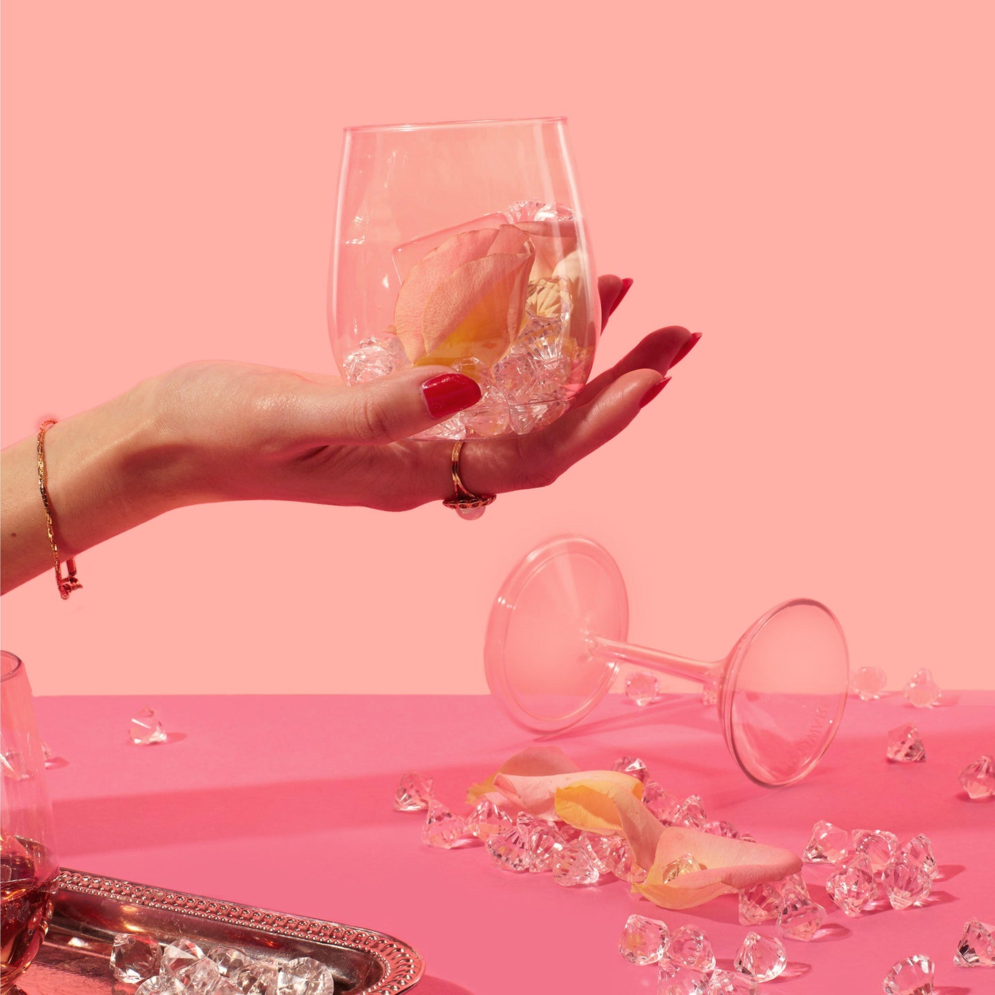 POP 14oz Shatterproof Wine Glass with Colored Stems