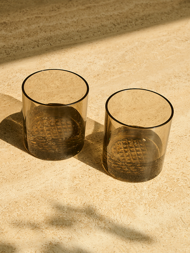 RESERVE 12oz Old Fashioned Color Series Tritan™ Copolyester Glass Smoke