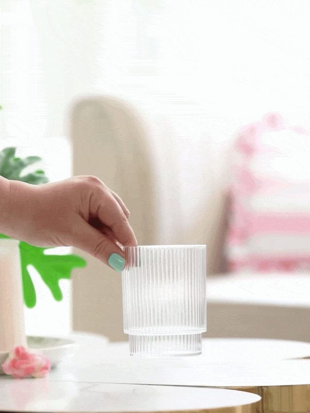 Clear Fluted Tumbler