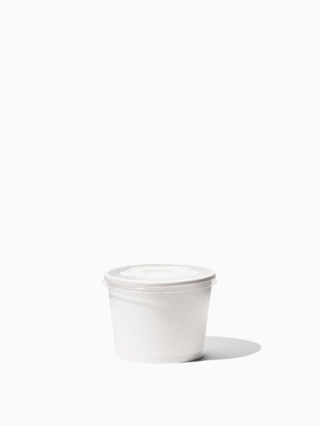 GO 12oz Paper Soup Container 102mm PE Liner White - Bulk - 1000/Case
