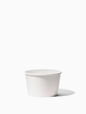 GO 28oz Paper Soup Container 142mm PE Liner White - Bulk - 600/Case