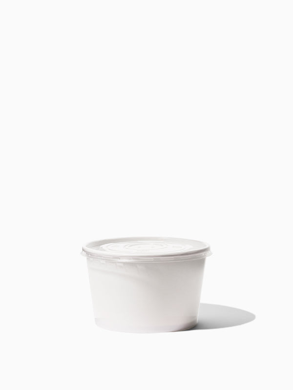 GO 28oz Paper Soup Container 142mm PE Liner White - Bulk - 600/Case