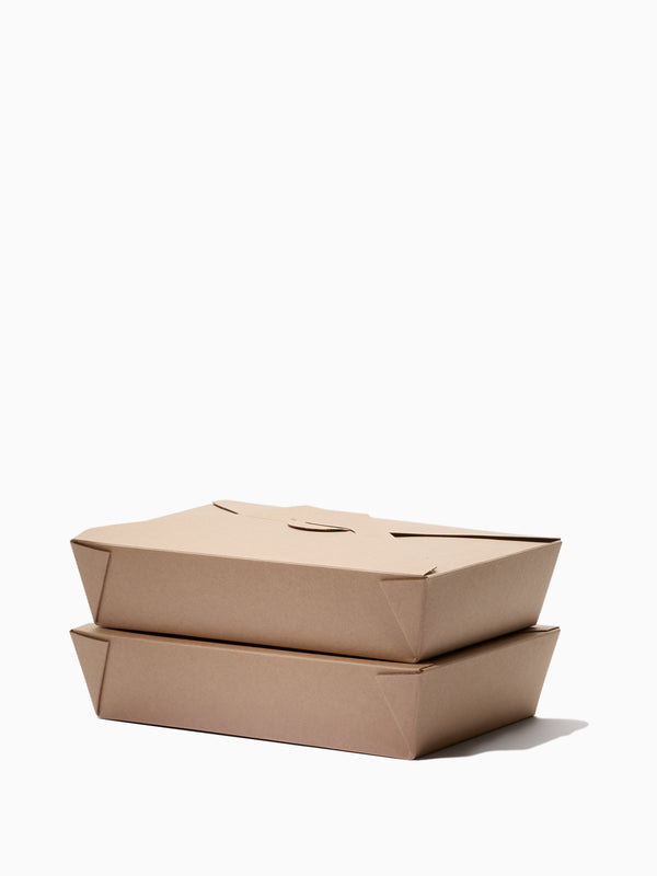 GO 54oz Paper To Go Box PE Liner Kraft - Bulk - 200/Case