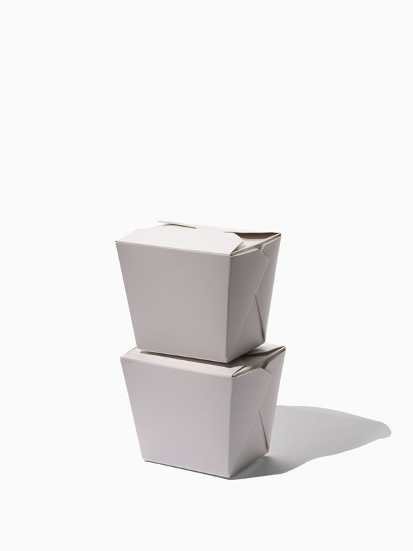 GO 8oz Paper To Go Box PE Liner White - Bulk - 450/Case