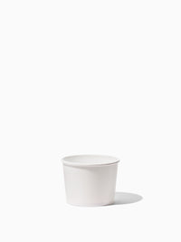 GO 8oz Paper Soup Container 90mm PE Liner White - Bulk - 1000/Case