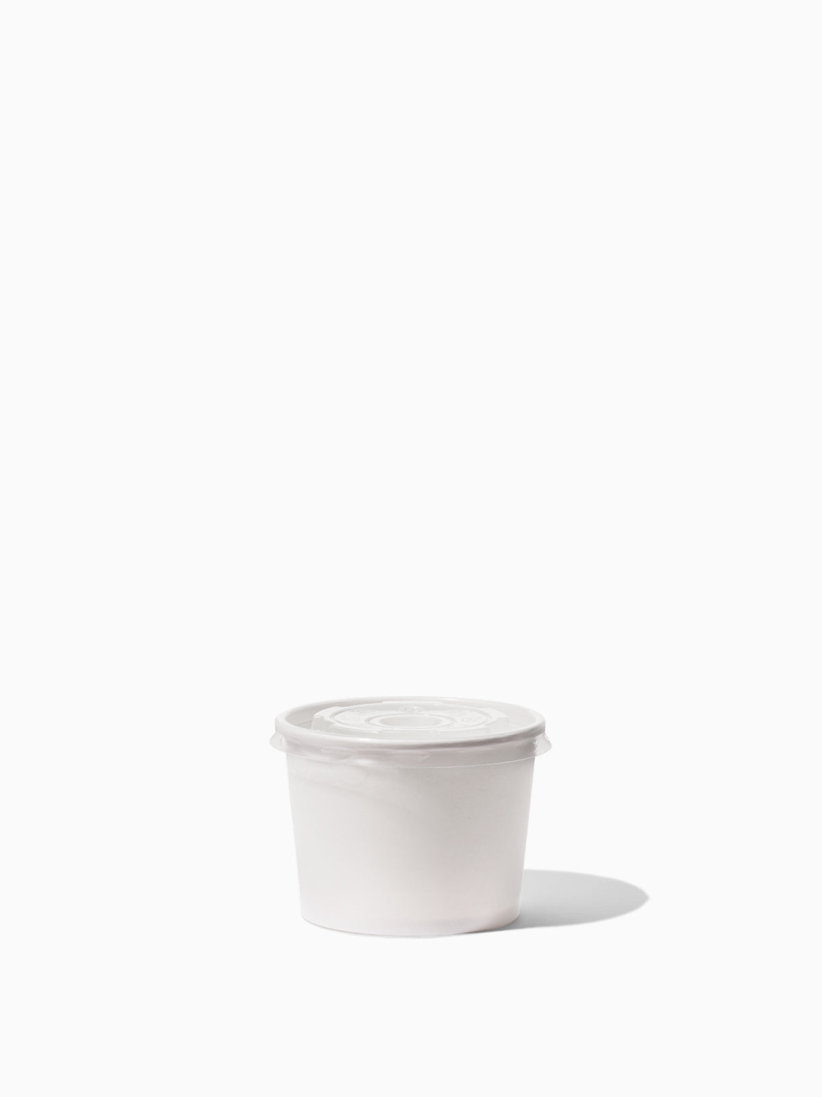 GO 8oz Paper Soup Container 90mm PE Liner White - Bulk - 1000/Case