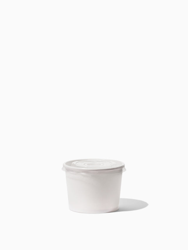 GO 8oz Paper Soup Container 90mm PE Liner White - Bulk - 1000/Case