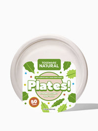 NATURAL 9" Compostable Round Plate - Bulk - 500/Case
