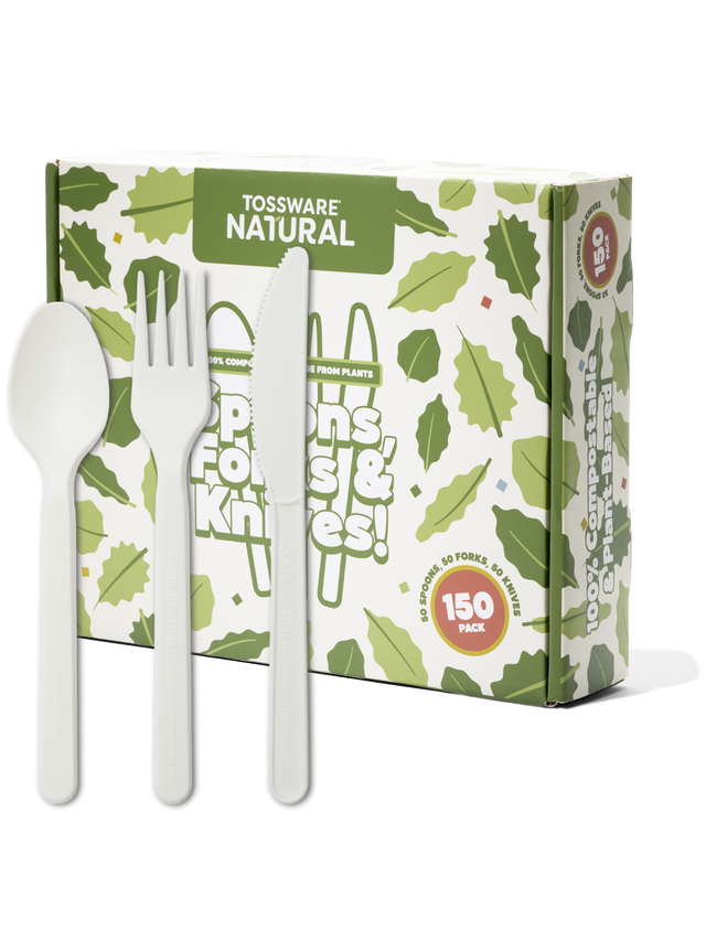 NATURAL Compostable Assorted Cutlery Set