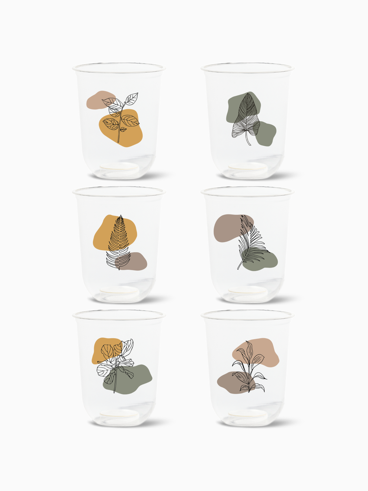 Botanical Linework - NATURAL 16oz Arc