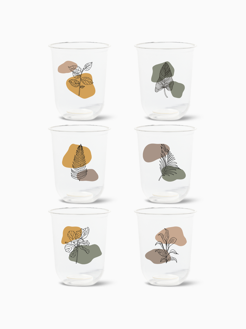 Botanical Linework - NATURAL 16oz Arc