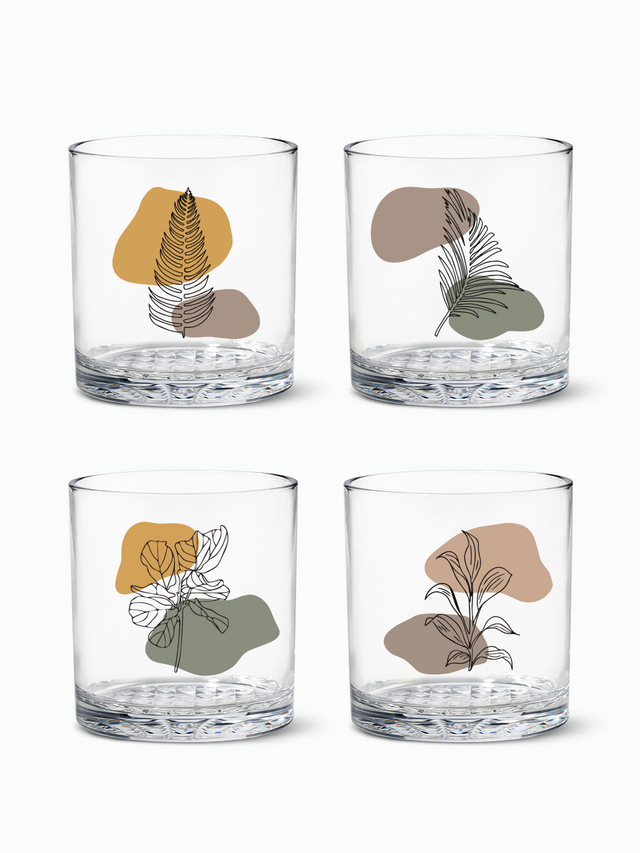 Botanical Linework - RESERVE 12oz Old Fashioned Tritan™ Copolyester Glass