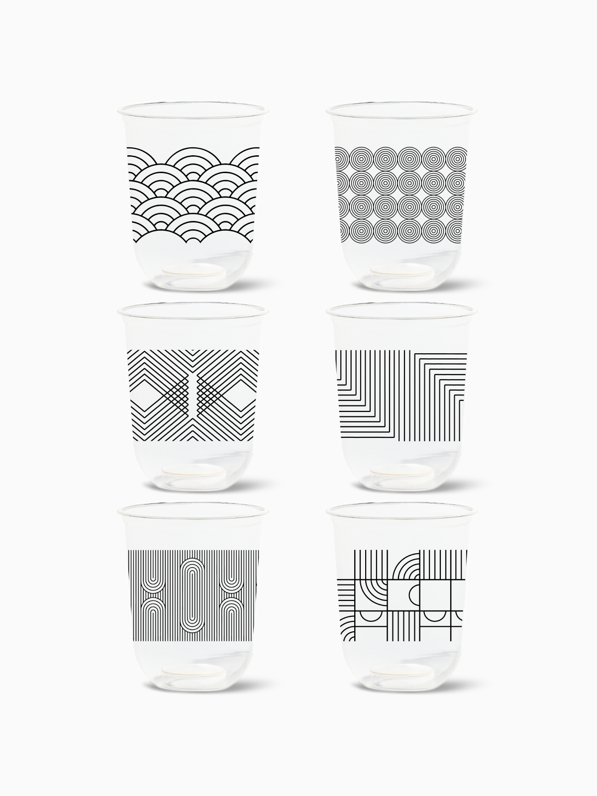 Modern Geometric - NATURAL 16oz Arc