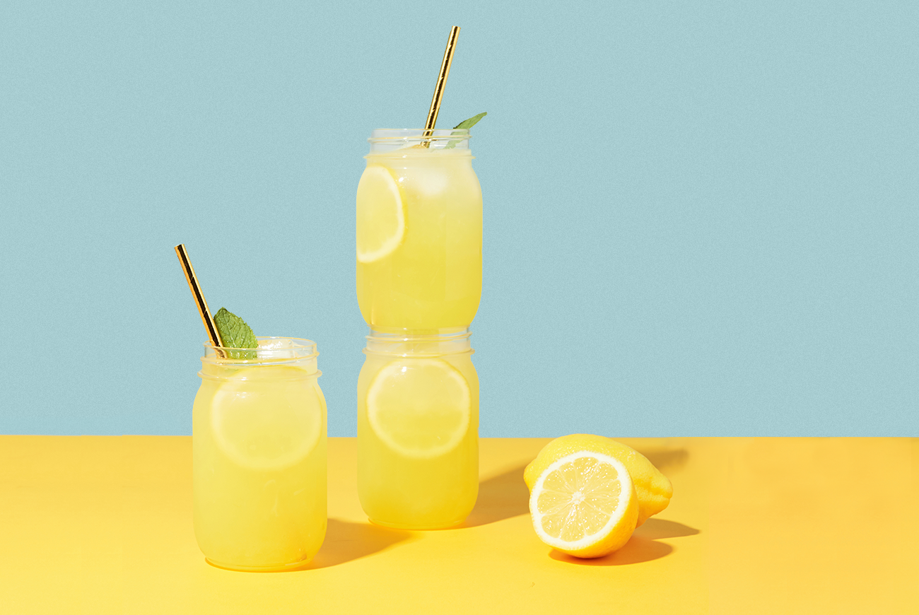 16 oz. Summer Lemon Mason Cup with Straw